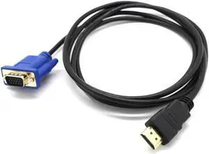 Aomoproing HDMI-compatible To VGA HD Converter Cable Audio D-SUB Male to Male 1.8M Video Adapter Cable for HDTV Computer Monitor For Laptop