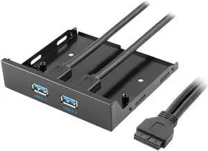 Aomoproing NGFF 3.5" PC Computer Case Front Panel 2-Port USB 3.0 Floppy Drive Bay with Holder for 2.5 "HDD SSD