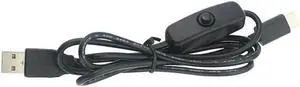 Aomoproing Ruth's sister Power Adapter Cable 5V 3A Usb To Type-C Power Supply Cord With On Off Button For Raspberry Pi 4 Model B