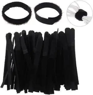 Aomoproing 100Pcs Reusable Nylon Hook Loop Earphone Cable Cord Ties Tidy Straps Organizer Headphone Cable Accessories