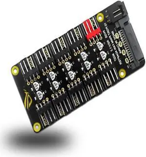 Aomoproing FOR PWM Fan Hub 4 Pin Cooler Hub Extension Cable with SATA Power Supply Adapter t 10 fans control