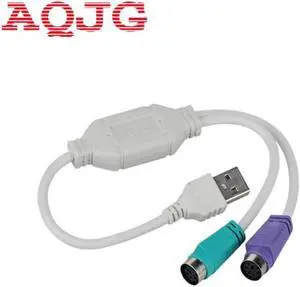Aomoproing USB to PS2 PS/2 Cable Adapter Converter keyboard Mouse USB to PS2 Cord Converter Adapter For Keyboard Mouse Computer cable AQJG