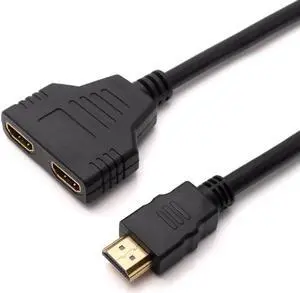 Aomoproing 1080P HDMI-compatible Splitter Male to Female Cable Adapter Converter HDTV 1 Input 2 Output 2-port Switch For PC Laptop