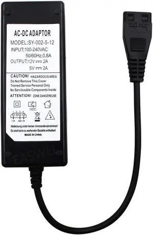 Aomoproing Adaptador de fuente de alimentación de 12V/5V 2A USB a IDE + SATA HDD/disco duro/CD-ROM AC DC CAO