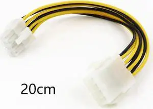 Aomoproing   CPU Power Extension Cord 8pin Power Supply Line Lengthened Power Conversion Adapter Cable 8-pin Motherboard Power Supply Line