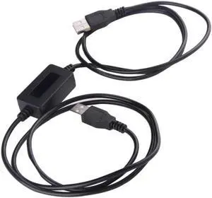 Aomoproing FTDI Chip Dual USB 2.0 TTL Converter Null Modem Crossover USB Link Bridge PC Communication Cable