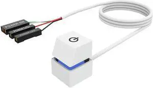 Aomoproing FOR 2M Portable LED Lights Computer Desktop Switch PC External Start Power On/Off Button Extension Cable Blue Light