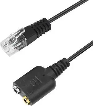 Aomoproing FOR RJ9 Male to 3.5mm Female Plug Headset Jack Ph Audio Adapter Cable