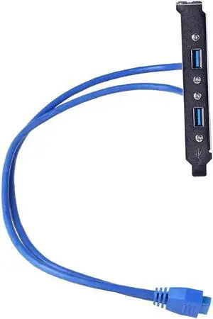 Aomoproing FOR 20-Pin To USB 3.0 Dual Port Cable Header Extend Your USB 3.0 Port On Motherboard To Computer Case Bezel