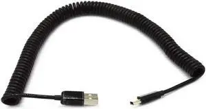Aomoproing FOR USB 2.0 Expansion Spring Coiled Cable 10 inch to 105 inch Standard Spiral Flexible Active Extension USB 2.0 Type A Male to Mini