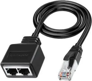 Aomoproing FOR LAN Ethernet Adaptador RJ45 Male To 2 Female Splitter RJ45 1 To 2 Ethernet LAN Network Adapter Cable