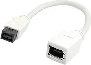 Aomoproing FOR The White IEEE 1394 6PIN Female to 1394b 9PIN male Firewire 400 TO 800 Cable 10cm
