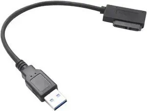 Aomoproing FOR USB 3.0 To 7+6 13Pin Slimline SATA Laptop CD/DVD ROM Optical Drive Adapter Cable