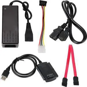 Aomoproing SATA/PATA/IDE to USB 2.0 Adapter Converter Cable for Hard Drive Disk 2.5 inch 3.5 Hard Drive FE for Hard Drive EU Plug
