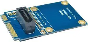 Aomoproing FOR MSATA To SATA Adapter Card Motherboard Mini PCIE To 7PIN SATA SSD Solid State Hard Drive Expansion Adapter