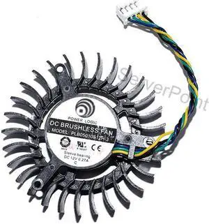 Aomoproing FOR DC BRUSHLESS FAN PLB05010S12H-3 12V 0.27A 55mm 9800GT 7800GTX GTS 240 Graphics Card Cooling Fan