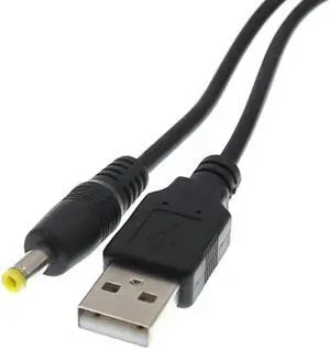 Aomoproing 1pc 1M USB Male To 4.0 X 1.7mm Cable DC 5V 1A 4.0*1.7 Male USB Power Charge Cable for Sony PSP