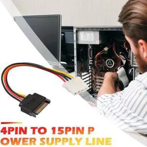 Aomoproing SATA 15-Pin Male to Molex 4-Pin Female Power Cable for PCe Riser Power Adapter Cable for PCe Riser BTC Miner Mining 0.2m Aomoproing SATA 15-Pin Male to Molex 4-Pin Female Power Cable for PCe Riser Power Adapter Cable for PCe Riser BTC Miner Mining 0.2m