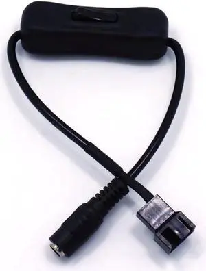 Aomoproing DC5521 To 4 Pin Cable Computer Case CPU Cooling Fan Power Adapter Cable PWM Router Fan Switch Cable