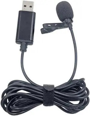 Aomoproing USB Mini Lapel Lavalier Microphone Clip-on Buttonhole Mic for Mobile Phone DSLR
