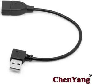 Aomoproing Left Angled 90 Degree USB 2.0 A Type Male to Female Extension Cable 20cm