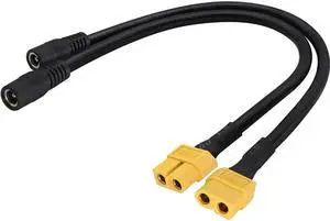 Aomoproing 2pack XT60 Connector Female to DC 5.5mm X 2.5mm Female Power Jack Adapter Cable for TS100 Soldering Iron, FPV Monitor Power