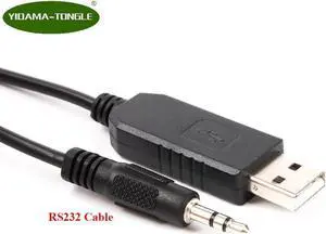 Aomoproing USB RS232 to 3.5mm Serial Converter Adpater Mini Audio jack Stereo Plug cable