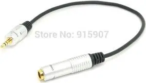 Aomoproing 20cm Audio Aux 6.35mm 1/4" Female to 3.5mm 1/8" Male Stereo Headphone Plug Adapter Converter Cable