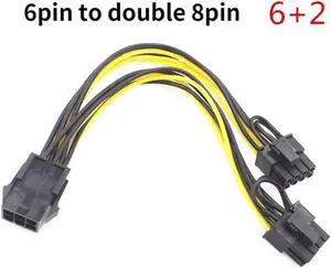 Aomoproing PCI-E 6-pin to 2x 6+2-pin (6-pin/8-pin) Power Splitter Cable PCIE PCI Express Futural Digital Drop Shipping PCI Express Cable