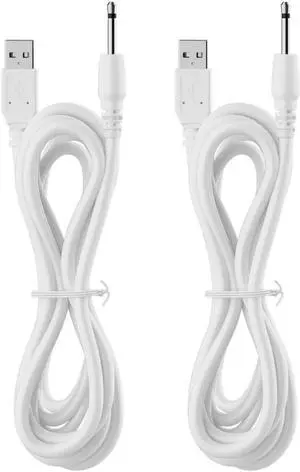 Aomoproing 2 Pack Replacement DC Charging Cable 2.5mm USB Adapter Cord Fast Charging Cord, Great for Most Wand Massager Aomoproing 2 Pack Replacement DC Charging Cable 2.5mm USB Adapter Cord Fast Charging Cord, Great for Most Wand Massager