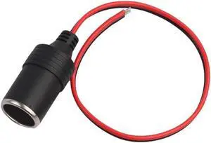 Aomoproing Cigarette Lighter In The Car 12V Socket 10A Power Adapter 30cm Max 120W Charger Cable Female Socket Plug Power Outlet Socket