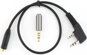 Aomoproing  2 Pin K1 To 3.5MM Female Audio Phone Earphone Transfer Cable for Kenwood TYT for Baofeng UV5R 888S Walkie Talkie headset adapter