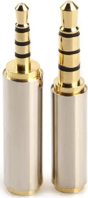 Aomoproing 2pack 3.5mm Male to 2.5mm Female and 2.5mm Male to 3.5mm Female Audio Headphone Adapter Headset Converter 3 Ring Gold Plated