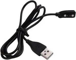 Aomoproing 1m USB Charging Cable Smartwatch Power Supply Magnetic Charger Adapter Cable Cord Wire Black for Pebble Smart Watch