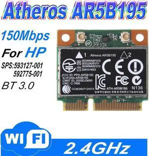 Aomoproing Qualcomm Atheros AR9285 AR5B195 150M+BT3.0 Half Mini PCI-E Wireless Card SPS:593127-001 592775-001 for 430 431 435 436 4530S
