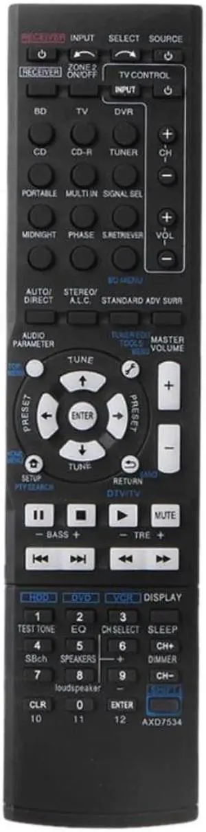 Aomoproing AXD7534 Remote Control for Pioneer AV Receiver Home Theater AXD7568 AXD7584 AXD7586 AXD7623 VSX-819H-S VSX-819H Vsx520