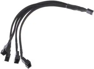 Aomoproing PWM Fan Splitter 4pin Adapter Cable 1 to 4 Computer CPU Fan Splitter PC Fan Extension Power Cable