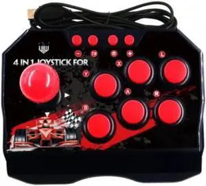 Aomoproing ABS Wired Game Joystick Plug Play 4-in-1 USB Fighting Stick Gamepad Controller -free Game Component for Switch PS PC