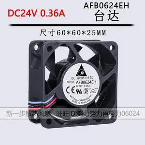 Aomoproing Delta Electronics AFB0624EH 4J44 DC 24V 0.36A 60x60x25mm Server Cooling Fan Aomoproing Delta Electronics AFB0624EH 4J44 DC 24V 0.36A 60x60x25mm Server Cooling Fan