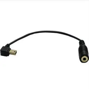 Aomoproing 1pc Mini USB Male To 3.5mm Jack Female Audio Cable Cord for Active Clip Mic Microphone Adapter for GoPro Hero3 Sports Camera