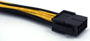 Aomoproing6 Pin 8Pin To Dual PCIe 8 Pin (6+2) 6Pin Graphics Card PCI Express Power Adapter GPU VGA Splitter Extension Power Cable