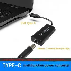 Aomoproing Converter Multifunctional Mobile Phone DC 7.4 * 5.0mm To Type C Tablet Power Plug Adapter Cable Laptop Accessories Intelligent