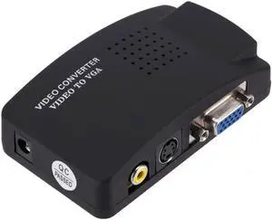 Aomoproing S-video composite RCA AV to VGA converter with USB power supply for TV to PC converter(VGA cable is not included)