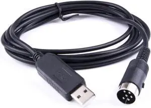 Aomoproing USB Programming Cable for Kenwood Radio TS-450S TS690 TS 790 ID-150 FTDI USB TO 6P Din RS232 Serial Converter Adapter Cable 6ft