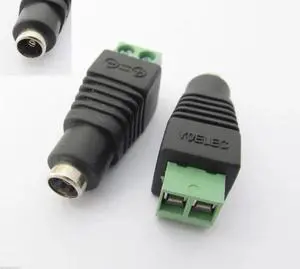 Aomoproing FOR 5pcs 5.5mm x 2.1mm 2.1mm Female CCTV Camera LED DC Power Jack Balun Adapter Connector