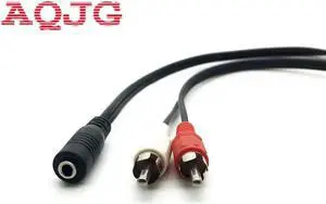 Aomoproing Universal Dual 20CM Rca Cable Stereo Audio Video Adapter 3.5mm Cable Double Female Jack To 2RCA Male Socket 3.5 Y Plug Converter