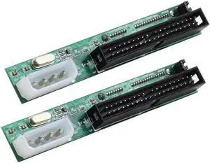 Aomoproing 2Pcs 2.5 Sata to 3.5 Inch IDE Card Sata to IDE Adapter Converter Male 40 Pin Port for ATA 133 100 HDD CD DVD Serial