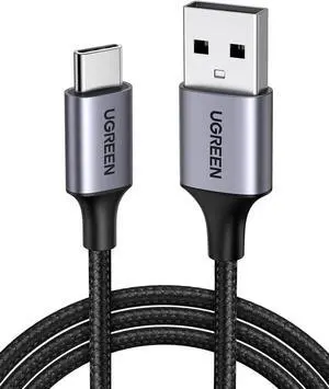 UGREEN USB Type C Cable Nylon Braided USB A to USB C Fast Charger Compatible with iPad Mini 6 Air 4 Samsung Galaxy S21 S20 Z Flip 3 Z Fold Note 20 LG V60 GoPro Hero 8 PS5 Controller Switch (1.5ft)