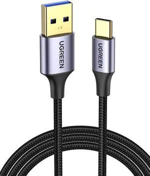 UGREEN USB C Cable 3.0 Fast Charging - USB A to USB C Cable 5Gbps Fast Data Transfer Nylon Braided Type C Charger Cord Compatible with Galaxy S21 S20 Note 20 LG V30 G6 iPad Mini 6 PS5 Switch 6FT