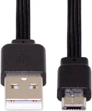 Aomoproing 13cm USB 2.0 Type-A Male to Micro USB Male Data Flat Slim FPC Cable for FPV & Disk & Phone